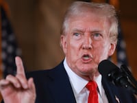 Donald Trump speaks at Mar a Lago