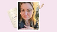 A photo illo illustration of Elizabeth Denton for The Looker about hair peptides.