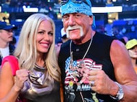 Terry "Hulk Hogan" Bollea poses with wife Sky Daily.