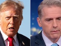 Donald Trump and CNN commentator Scott Jennings.