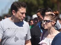 SpaxeX founder Elon Musk and Canadian musician Grimes.
