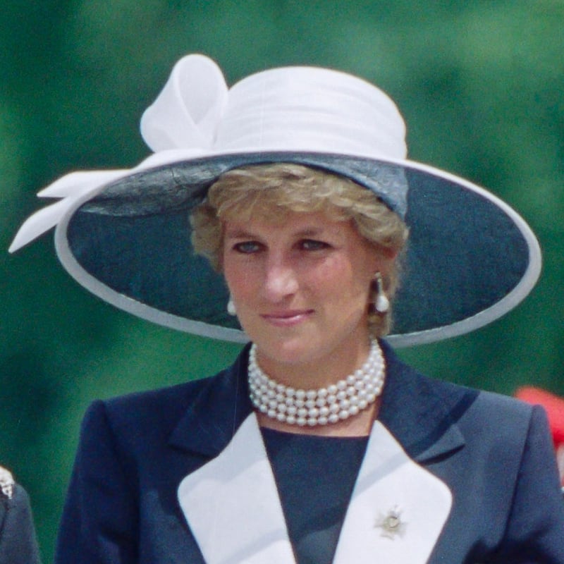 BERGEN - HOHNE, GERMANY - JULY 22: Diana, Princess of Wales presents new colours to the Light Dragoon Guards Regiment in Bergen-Hohne, Germany, on July 22 1995.