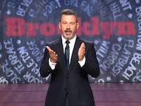 Jimmy Kimmel Live!, Kimmel talking from his temporary stage in Brooklyn.