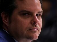 A picture of Rep. Matt Gaetz (R-FL), who is being investigated again by the House Ethics Committee over allegations that he violated sex trafficking laws, used illicit drugs, and accepted a bribery, among other things.