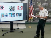 Volusia Sheriff Mike Chitwood at a Monday news conference