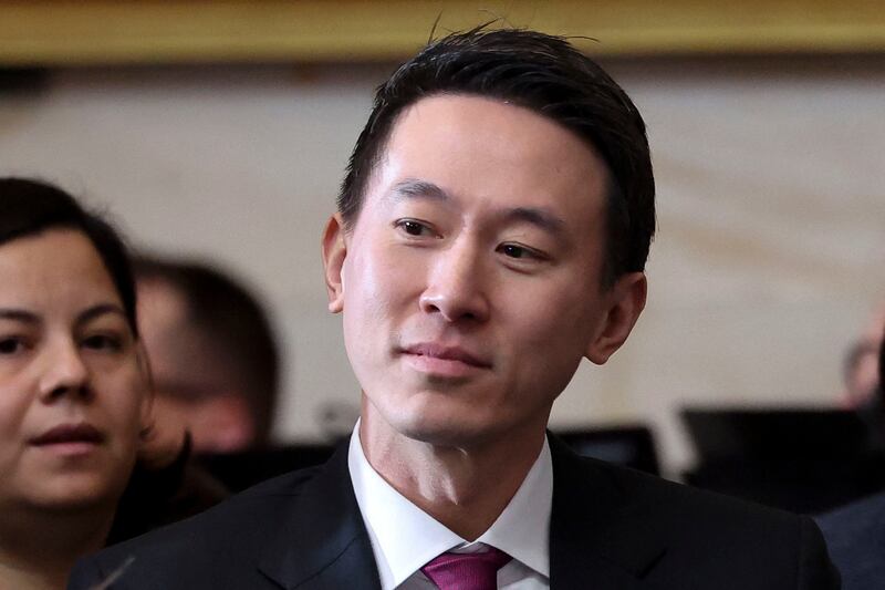 TikTok CEO Shou Chew attends the inauguration ceremony