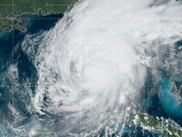 Hurricane Milton approaching Florida on Wednesday captured by satellite.
