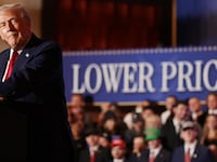 U.S. President Donald Trump delivers remarks during an event at Mount Airy Casino Resort