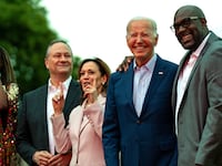 Joe Biden attends a Juneteenth celebration