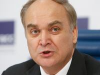 Then-Russian Deputy Defence Minister Anatoly Antonovspeaks to the media during a news conference in Moscow March 5, 2015