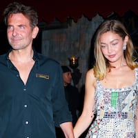 Bradley Cooper and Gigi Hadid attend the Vogue October issue cocktail party at Monsieur in the East Village on September 14, 2025, in New York City.