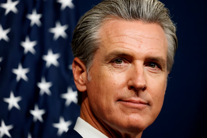 SACRAMENTO, CALIFORNIA - AUGUST 21: California Gov. Gavin Newsom holds a bill signing event related to redrawing the state’s congressional maps on August 21, 2025 in Sacramento, California. In a move to counter Texas House Republicans’ plan to redraw the state’s congressional maps ahead of the 2026 midterm elections, California Democrats took up a proposed constitutional amendment to temporarily redraw their own congressional maps, potentially creating five additional U.S. House seats for their party. (Photo by Justin Sullivan/Getty Images)