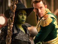 Cynthia Erivo as Elphaba and Jonathan Bailey as Fiyero