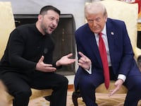 Volodymyr Zelensky and Donald Trump.