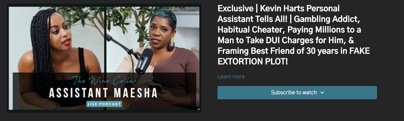 Screenshot of the interview Tasha K conducted with Miesha Shakes.