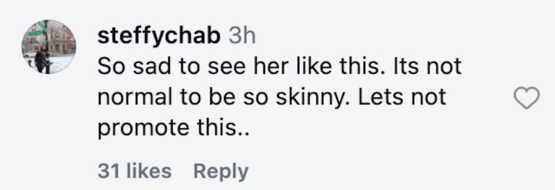Some commenters expressed concern over Demi Moore's appearance.