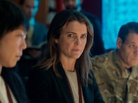 Ali Ahn as Eidra Park, Keri Russell as Kate Wyler in The Diplomat.