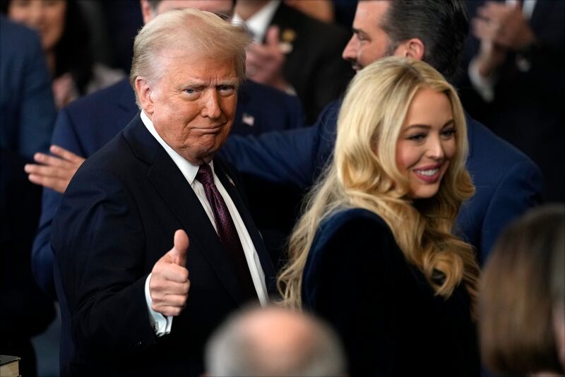 President Donald Trump and Tiffany Trump.