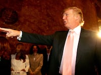 Donald Trump during Donald Trump Interviews Candidates for NBC's "The Apprentice" Season Five at Trump Tower in New York City.