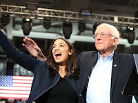 Rep. Alexandria Ocasio-Cortez and Sen. Bernie Sanders