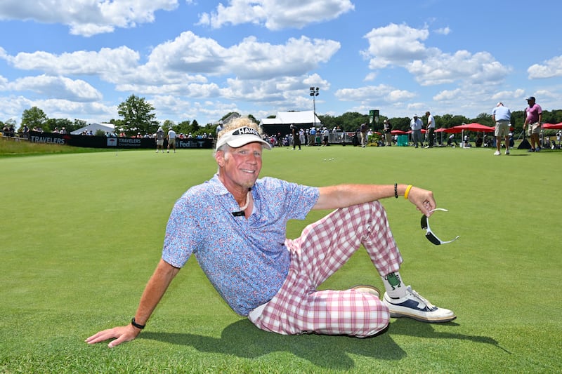 Will Ferrell attends the Travelers Championship Pro-Am on June 24, 2026, in Cromwell, Connecticut, as his character, "Lonnie 'The Hawk' Hawkins."