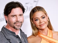 Aaron Phypers and Denise Richards attends the Race To Erase MS 30th Anniversary Gala at Fairmont Century Plaza on June 02, 2023 in Los Angeles, California.