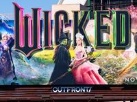 A photo of a "Wicked" billboard in Hollywood, California.