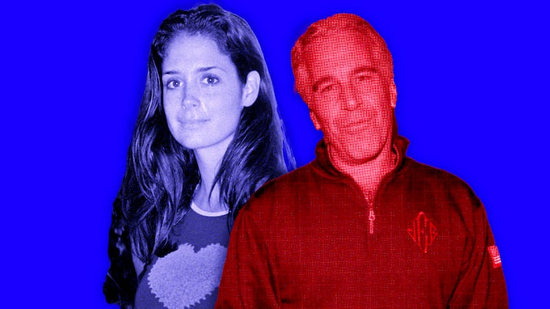 Stacey Williams and Jeffrey Epstein.