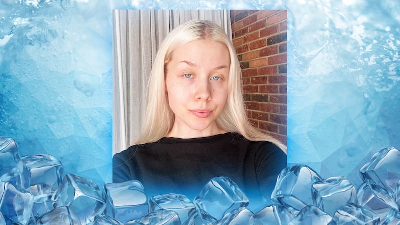 Roosa Rahkonen Before and After Ice Makeup Routine photo illustration.