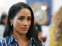 SYDNEY, AUSTRALIA - APRIL 17: Meghan, Duchess of Sussex meets volunteer first responders from Bondi Surf Bathers' Life Saving Club, during a visit to Bondi Beach, on day four of the royal trip to Australia on April 17, 2026 in Sydney, Australia. Volunteers from the organisation, founded in 1907, played an integral role in protecting beachgoers and saving lives during the terrorist attack at Bondi Beach on December 14. (Photo by Jonathan Brady-Pool/Getty Images)