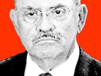 A photo illustration of Allen Weisselberg