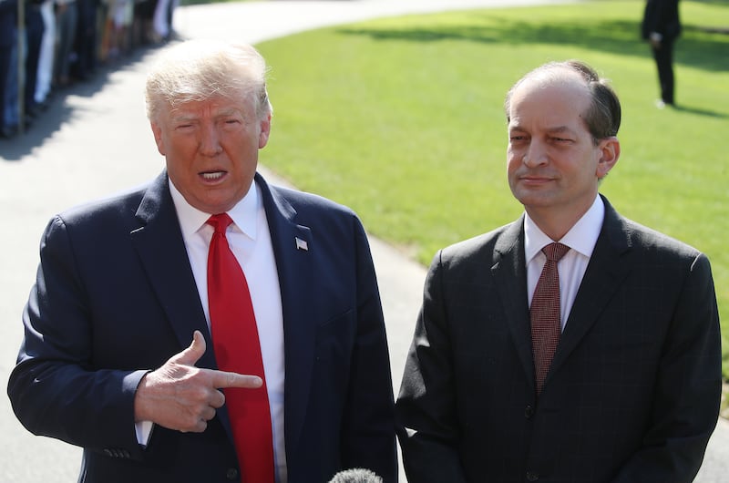 Alex Acosta, Trump's labor secretary, resigned in July 2019 amid backlash to the Jeffrey Epstein plea deal over a decade ago when he was a U.S. Attorney in Florida.