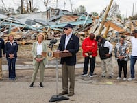 President Biden surveys storm damage in Mississippi