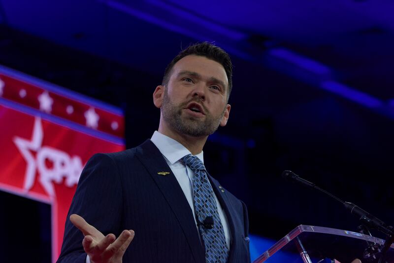 Jack Posobiec during the 2024 Conservative Political Action Conference the Gaylord National Convention Center in Fort Washington, Maryland, Friday, Feb. 23, 2024.