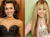 Miley Cyrus and Miley Cyrus as Hannah Montana