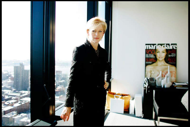 Joanna Coles, the editor of Marie Claire Magazine, photographed in her office. (Photo by David Howells/Corbis via Getty Images)