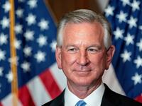 Senator-elect Tommy Tuberville, a Republican from Alabama, stands for a photo at the U.S. Capitol in Washington