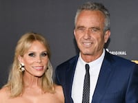 Cheryl Hines and Robert F. Kennedy Jr. at the Los Angeles premiere of the final season of "Curb Your Enthusiasm" held at the DGA Theater Complex on January 30, 2024 in Los Angeles, California.