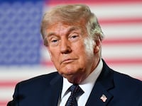 SUFFERN, NEW YORK - MAY 22: U.S. President Donald Trump dances on stage after delivering remarks during a campaign and economic policy event in the Eugene Levy Fieldhouse at SUNY Rockland Community College on May 22, 2026 in Suffern, New York. Trump traveled to the Hudson Valley to help bolster the campaign of Rep. Mike Lawler (R-NY) as he seeks reelection in what is expected to be one of the nation’s most closely watched House races this November. (Photo by Roberto Schmidt/Getty Images)