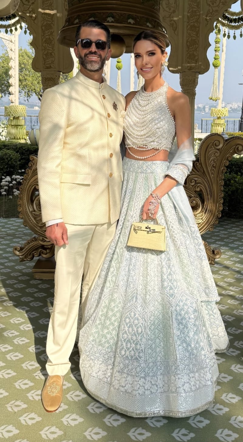 Anderson documented their parade of wedding looks on Instagram Stories.