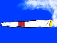Marijuana spliff illustration