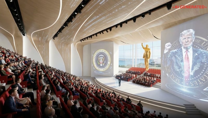 Images of Donald Trump's Presidential Library.
