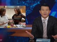 The Daily Show correspondent and recurring host Ronny Chieng took Trump to task Thursday night for his apparent inability to understand Kamala Harris’ mixed-race background.