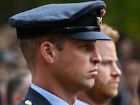 Britain’s Prince William, Prince Harry in London on Sept. 19, 2022, after the State Funeral Service of Britain’s Queen Elizabeth II.