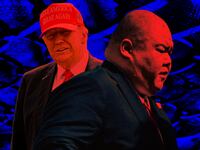 A photo illustration of Donald Trump and Steven Cheung.