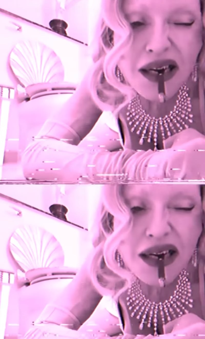 Madonna winks while smoking a cigarette in her 2026 Instagram post for Pride Month.