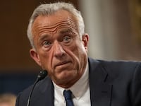 WASHINGTON, DC - JANUARY 29: Robert F. Kennedy Jr., nominee to be Secretary of Health and Human Services, testifies in front of the Senate Finance Committee in Washington, DC on January 29, 2025. (Photo by Nathan Posner/Anadolu via Getty Images)