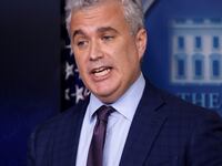 Jeff Zients speaks at a press briefing in the White House.