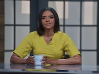 Candace Owens is seen on set of her show "Candace" on April 19, 2022 in Nashville, Tennessee.