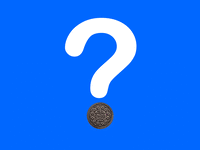 A gif of a question mark with various Oreos.
